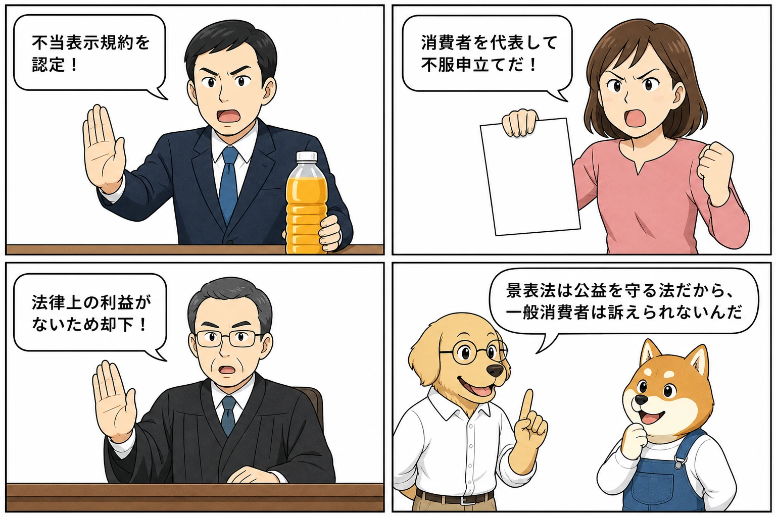 主婦連ジュース事件の判例漫画
