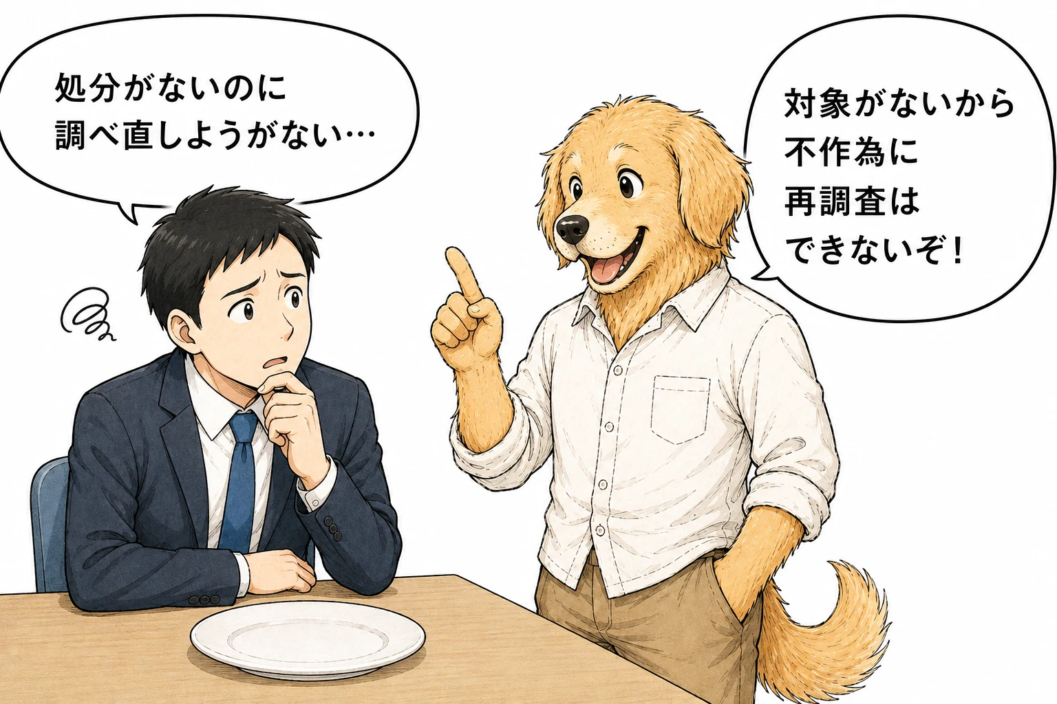 不作為に再調査の請求はできない
