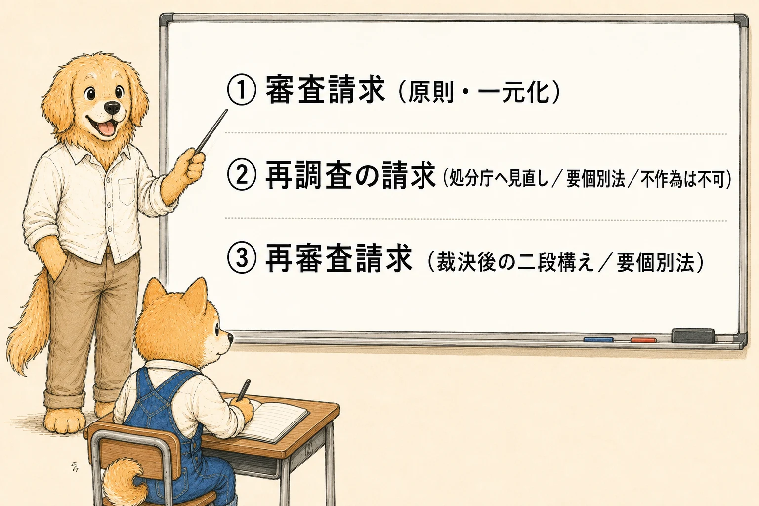 不服申立ての3大類型フロー