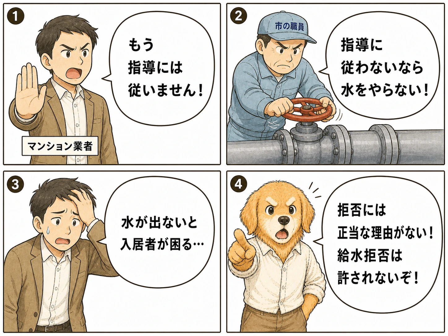 武蔵野市給水拒否事件の判例漫画