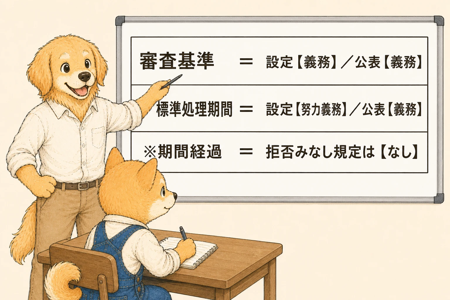審査基準と標準処理期間の義務の違い