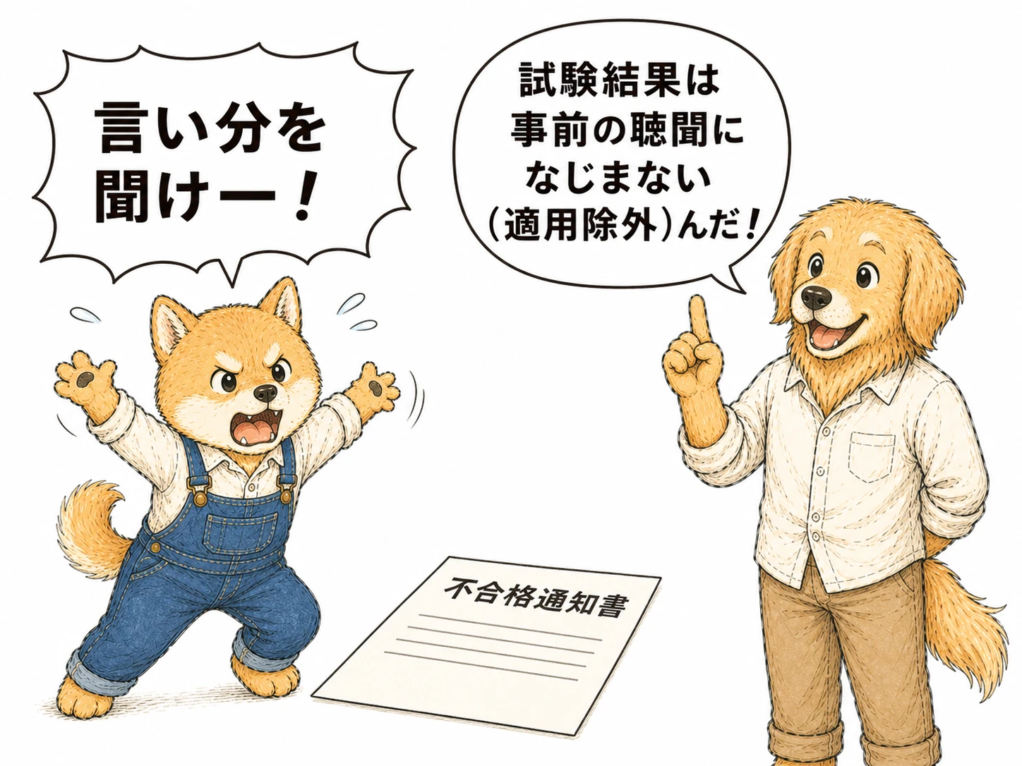試験不合格処分への適用除外
