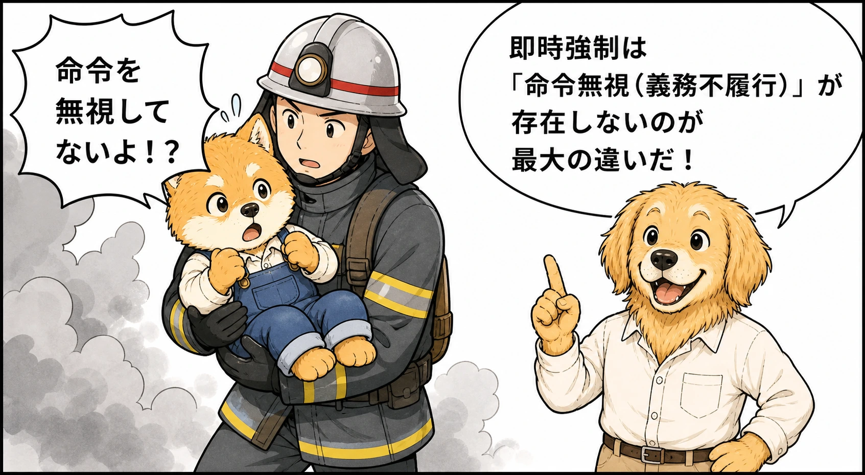 即時強制には義務不履行がない