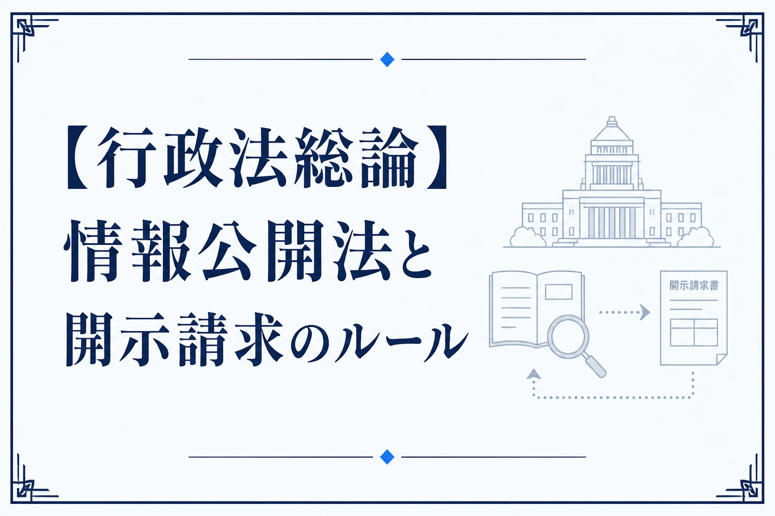 【行政法総論】情報公開法と開示請求のルール